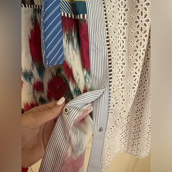 Hope For Flowers by Tracy Reese Patchwork Shirt Dress NWT - Picture 9 of 11